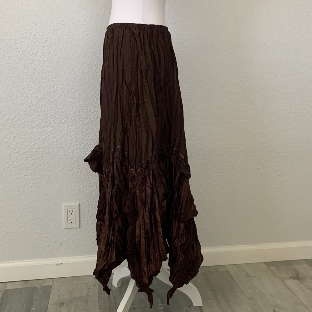 Surrealist asymmetrical boho skirt - Picture 4 of 11